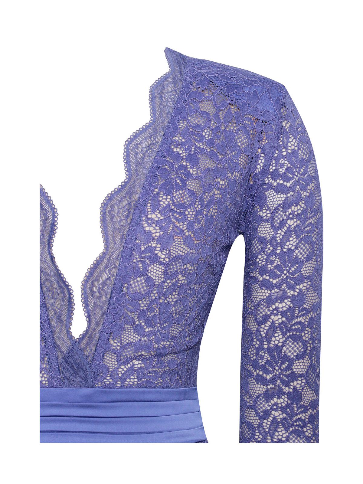 Giada Navy Lace Deep V Long Sleeve Maxi Dress (Archive Sale)