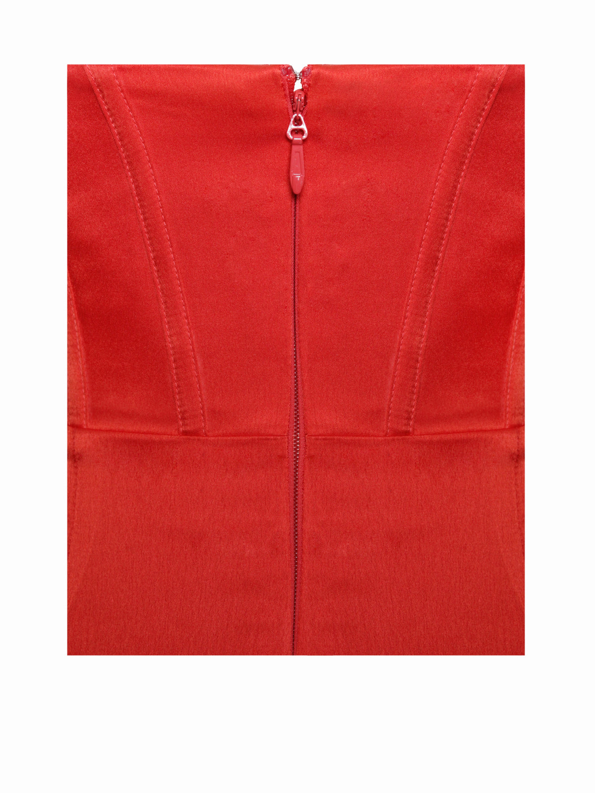 Lora Scarlet Crystal Embellished Mesh Satin Corset Gown (Archive Sale)