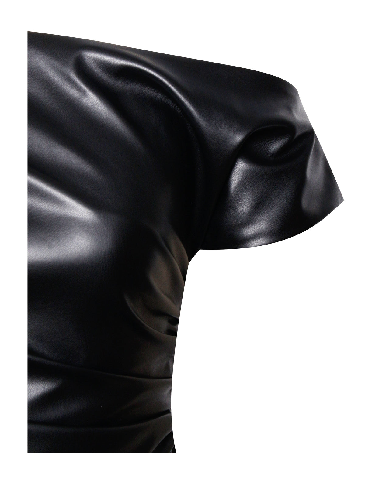 Yara Vegan Leather Slash Neck Tank Top (Archive Sale)