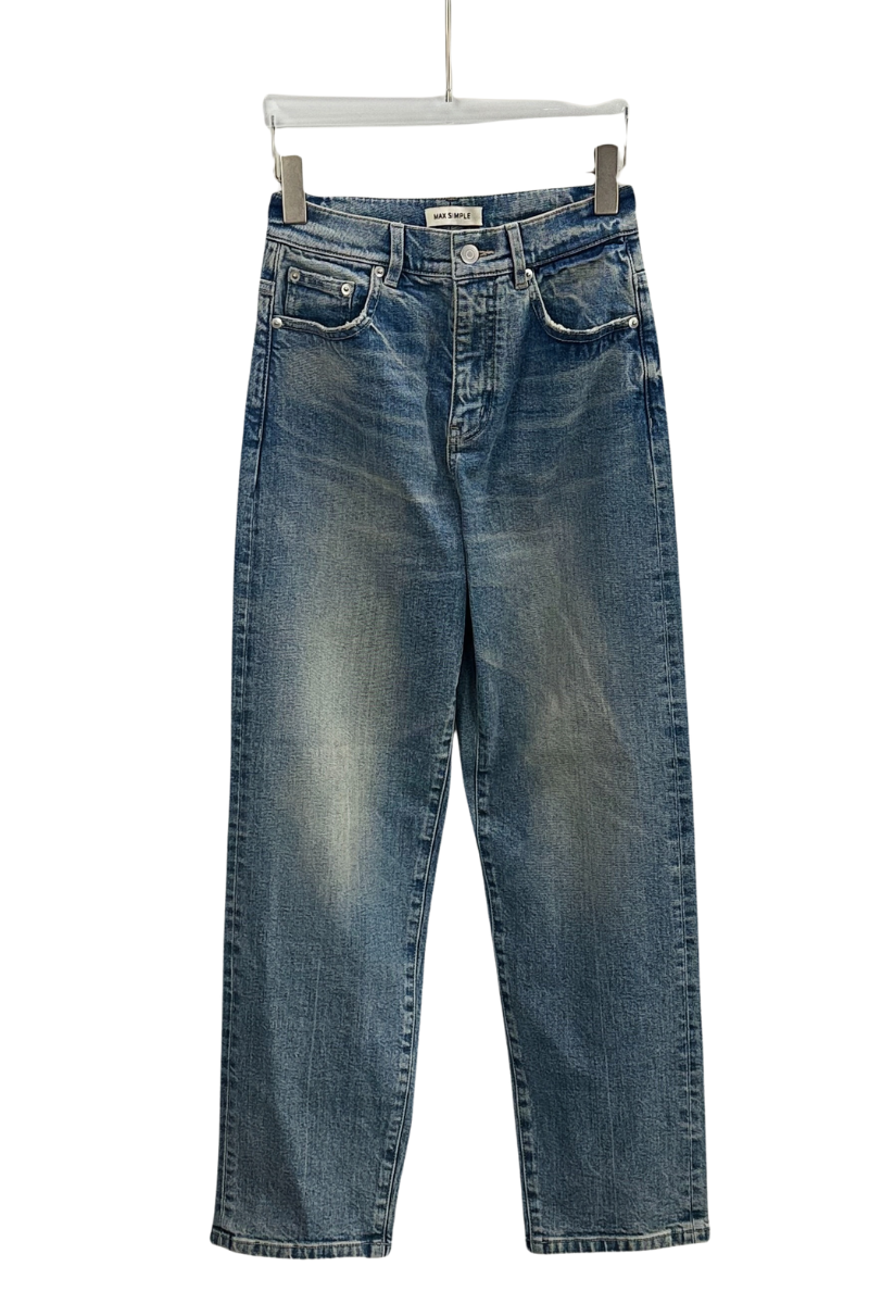 Max Simple Boyfriend Jeans Washed Blue