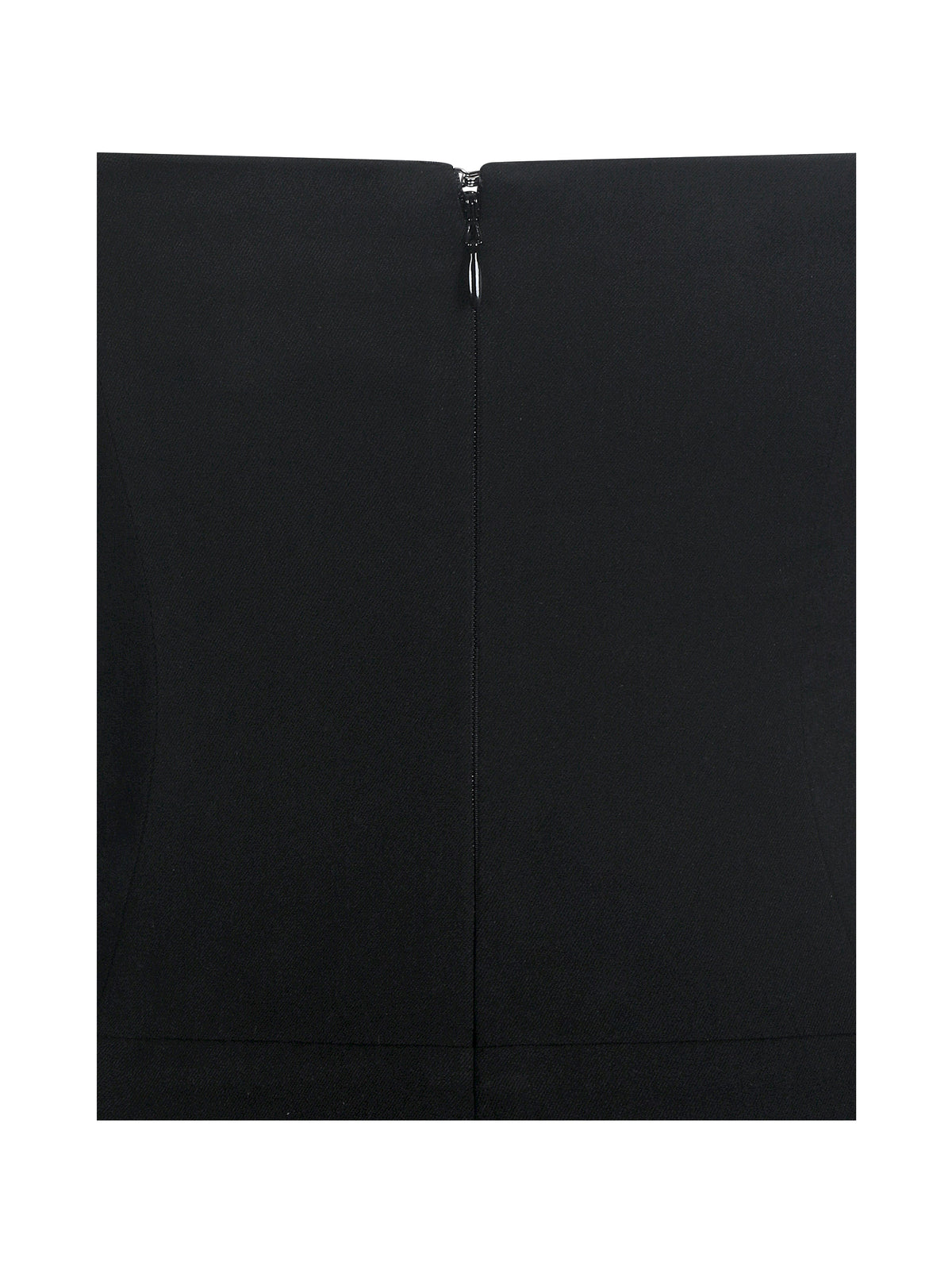 Saige Black Mermaid Midi Dress with Ivory Bow Bustline