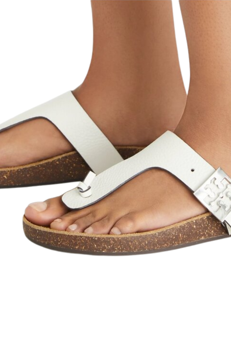 Tory Burch Mellow Thong Sandal Blanc/Light Oak 155186-100