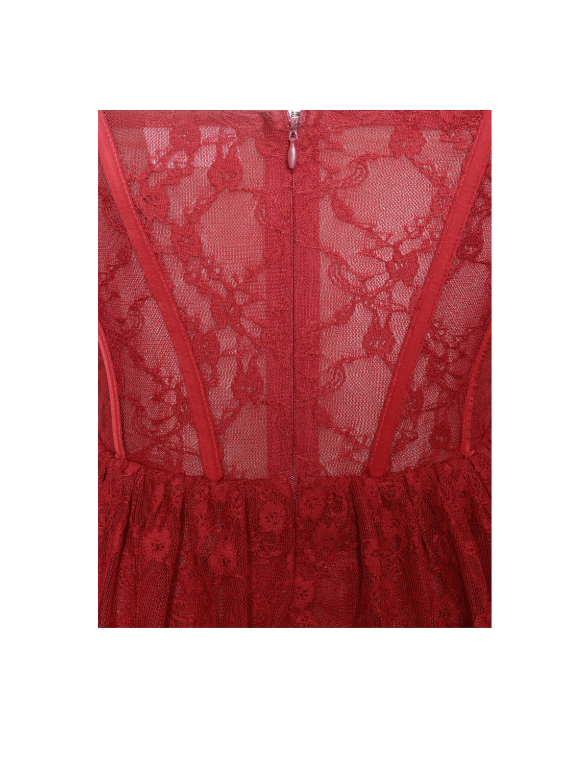 Quennell Burgundy Lace Corset Maxi Dress (Archive Sale)