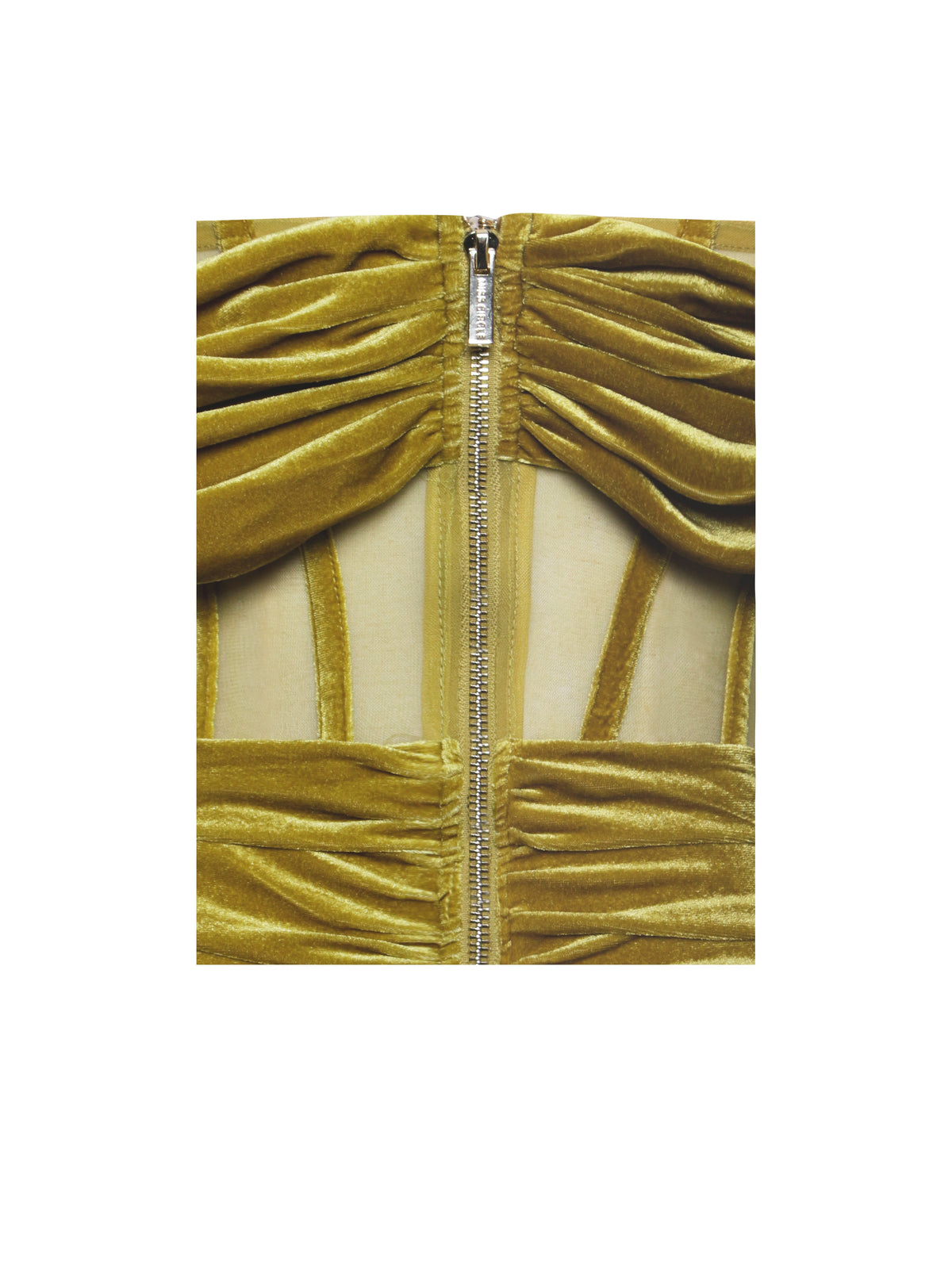 Irisa Gold Draping Off Shoulder Corset Dress (Archive Sale)