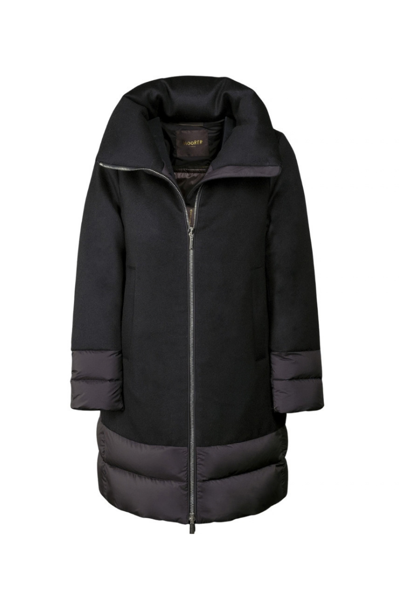 MooRER SORAYA-LE Wool-Cashmere Down Coat Nero