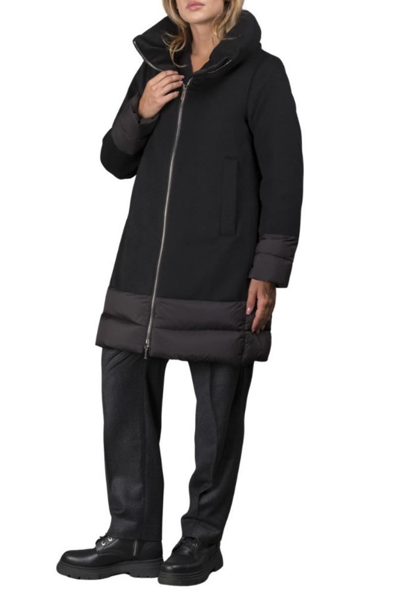 MooRER SORAYA-LE Wool-Cashmere Down Coat Nero