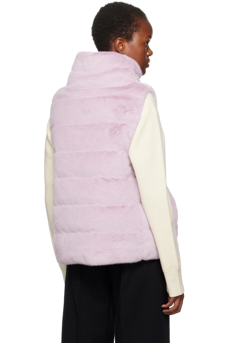 Herno  Woman's Lavender  Stand-Up Collar Padded Vestrno