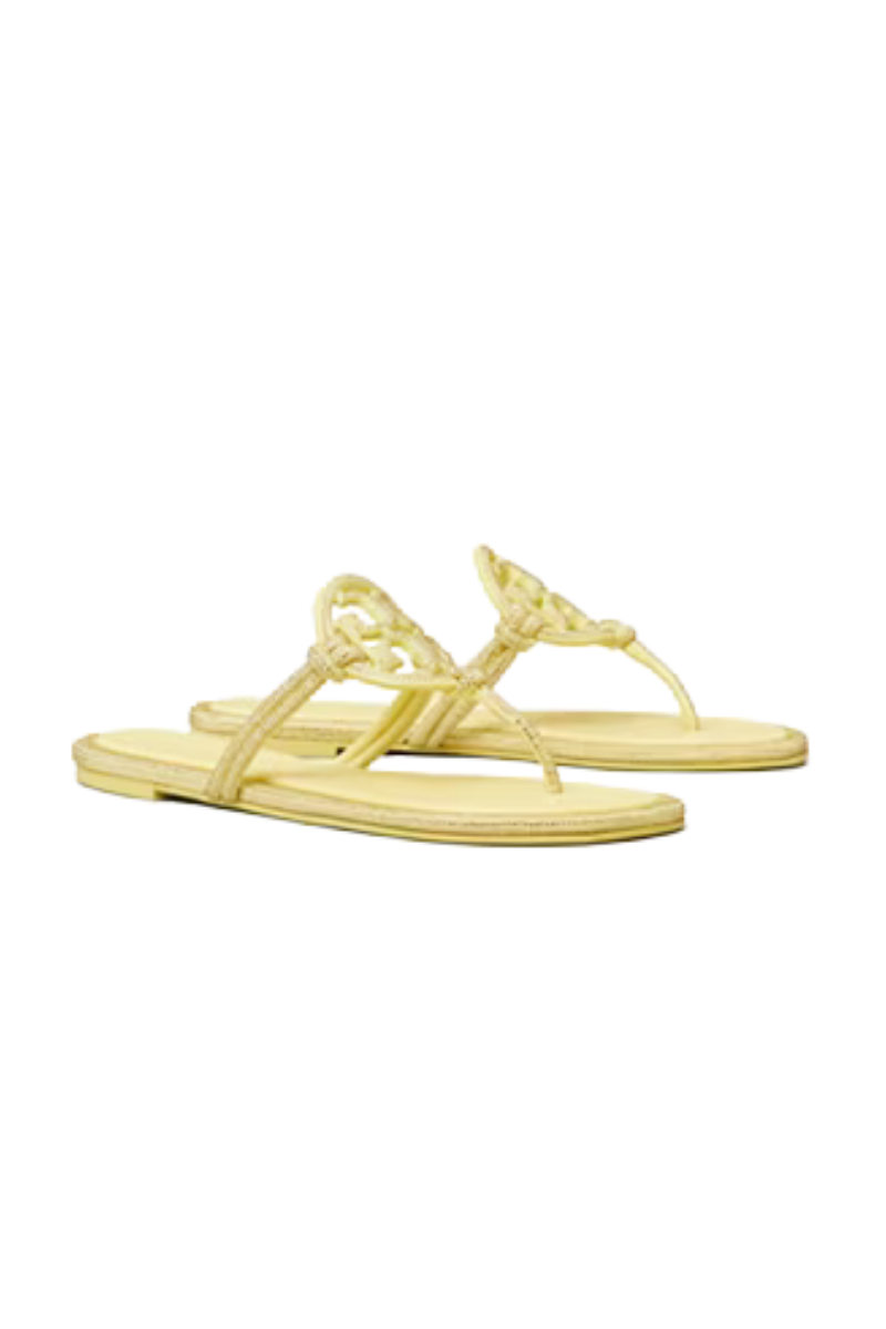 Tory Burch Miller Knotted Pave Suede And Pave Crystals Matte Sun 152177-700