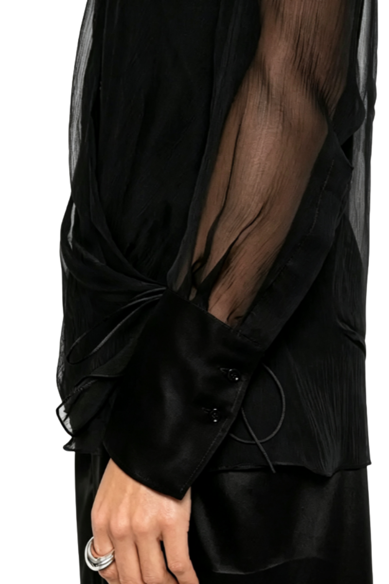 Givenchy Drapped Shirt Black BW618Q152V