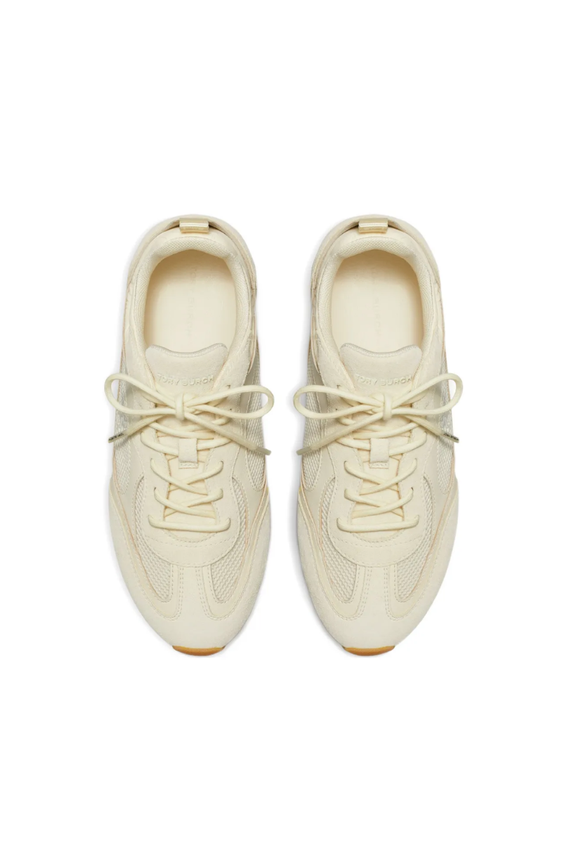 Tory Burch Field Sneakers in Light Cream