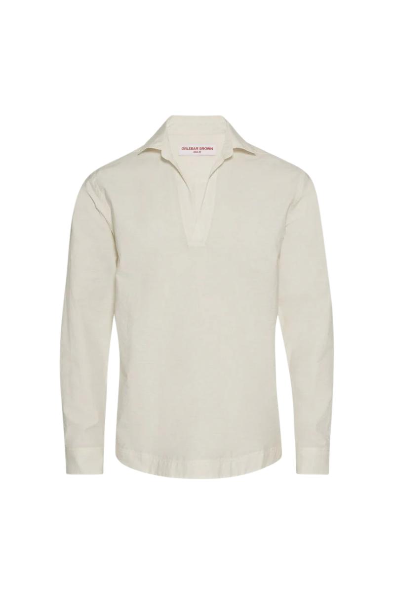 Orlebar Brown RIDLEY RESORT COLLAR-276129-WHITE SAND