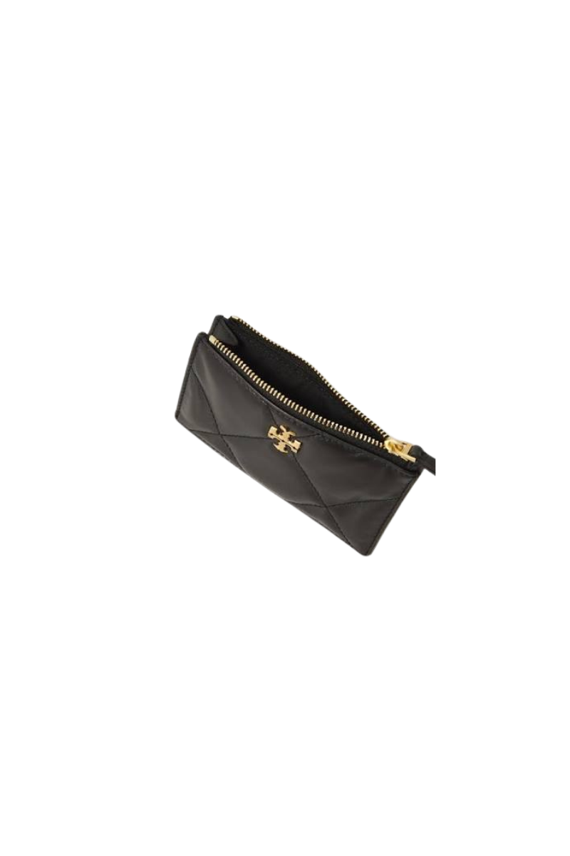 Tory Burch Kira Diamond Quilt Zip Card Case Black 158629-001