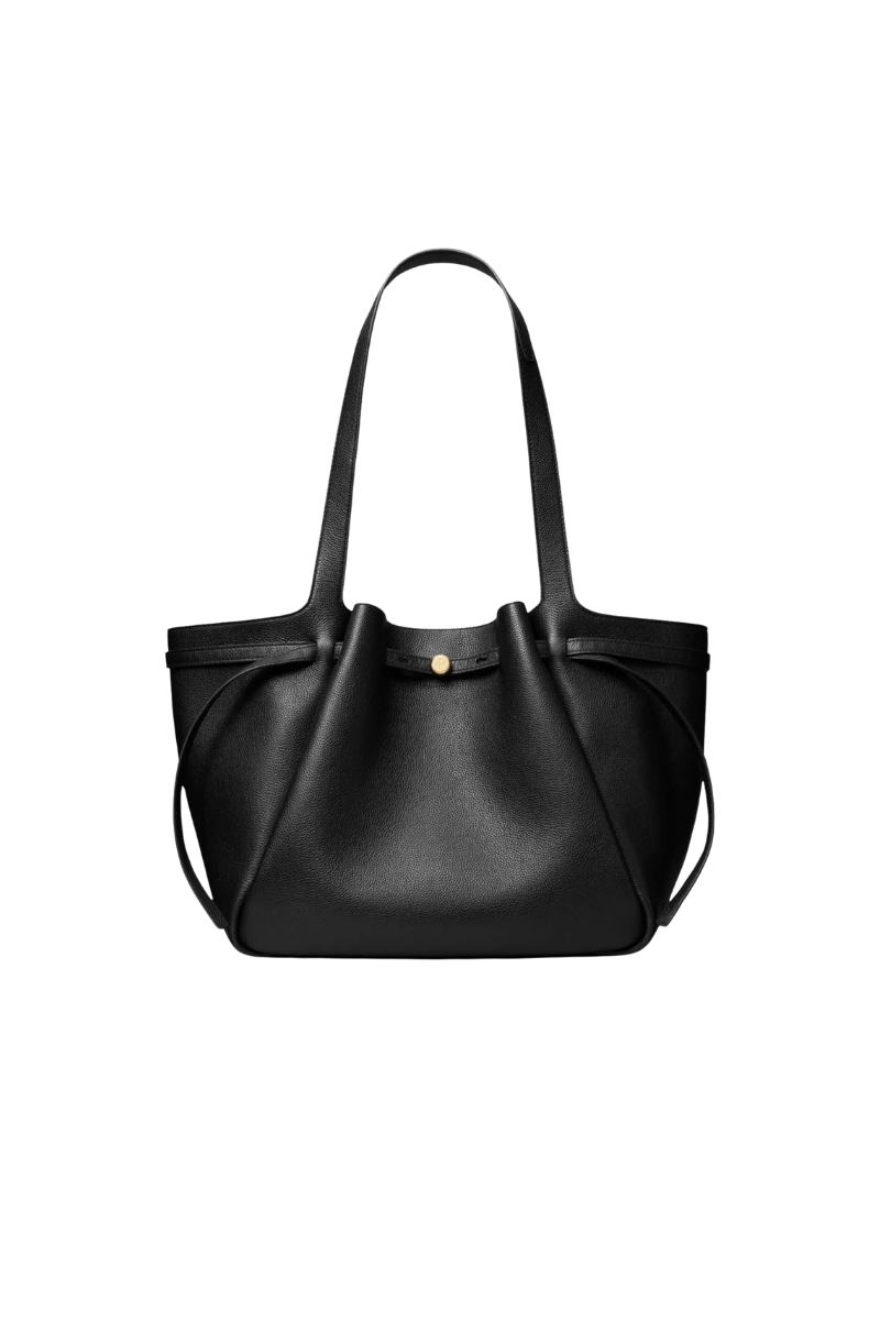 Tory Burch Romy Pebbled Tote Black 163388-001