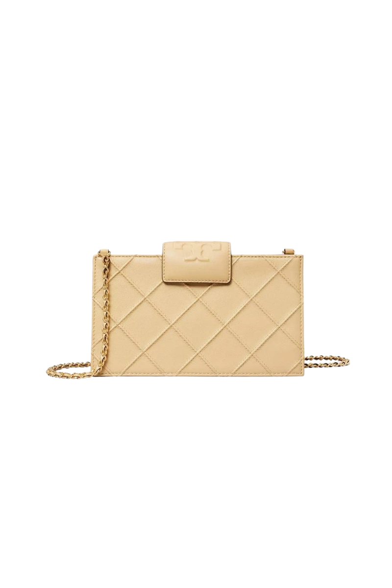 Tory Burch Fleming Mini Chain Wallet Vanilla Soft Serve 167250-700