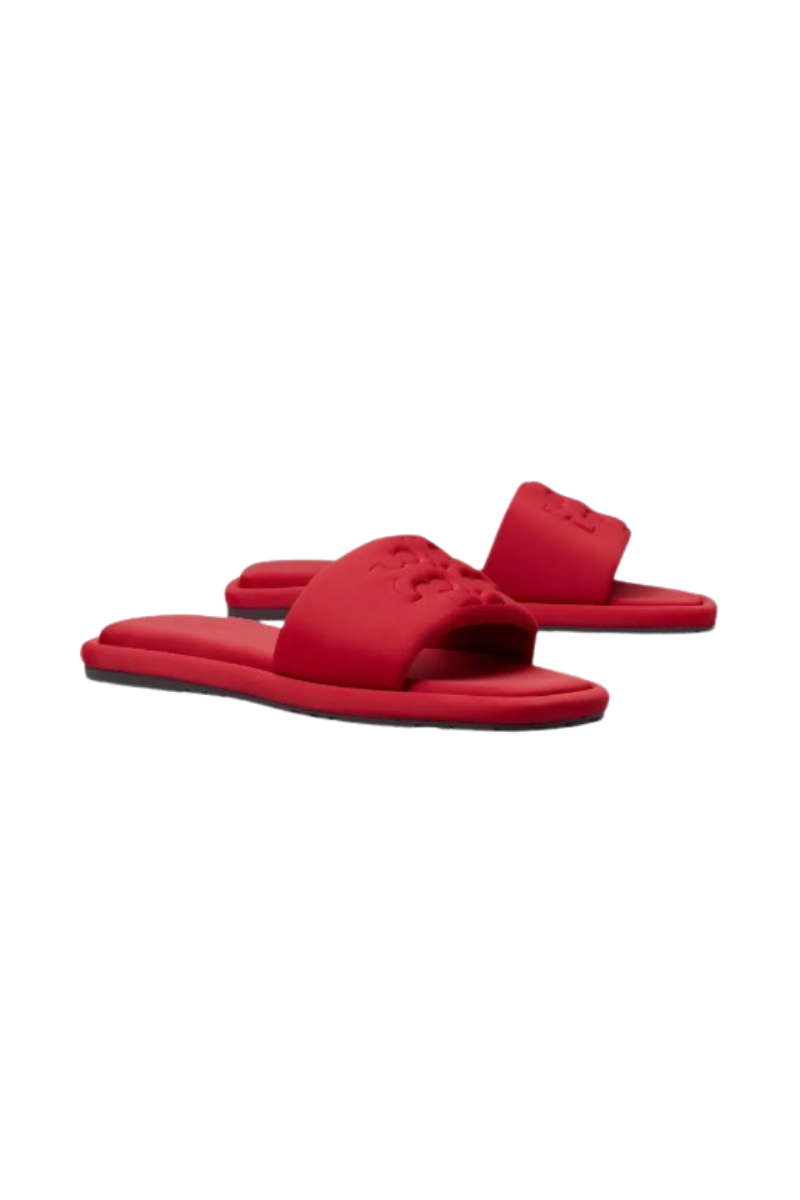 Tory Burch Double T Sport Slide Neoprene Toucan Red 182214-668