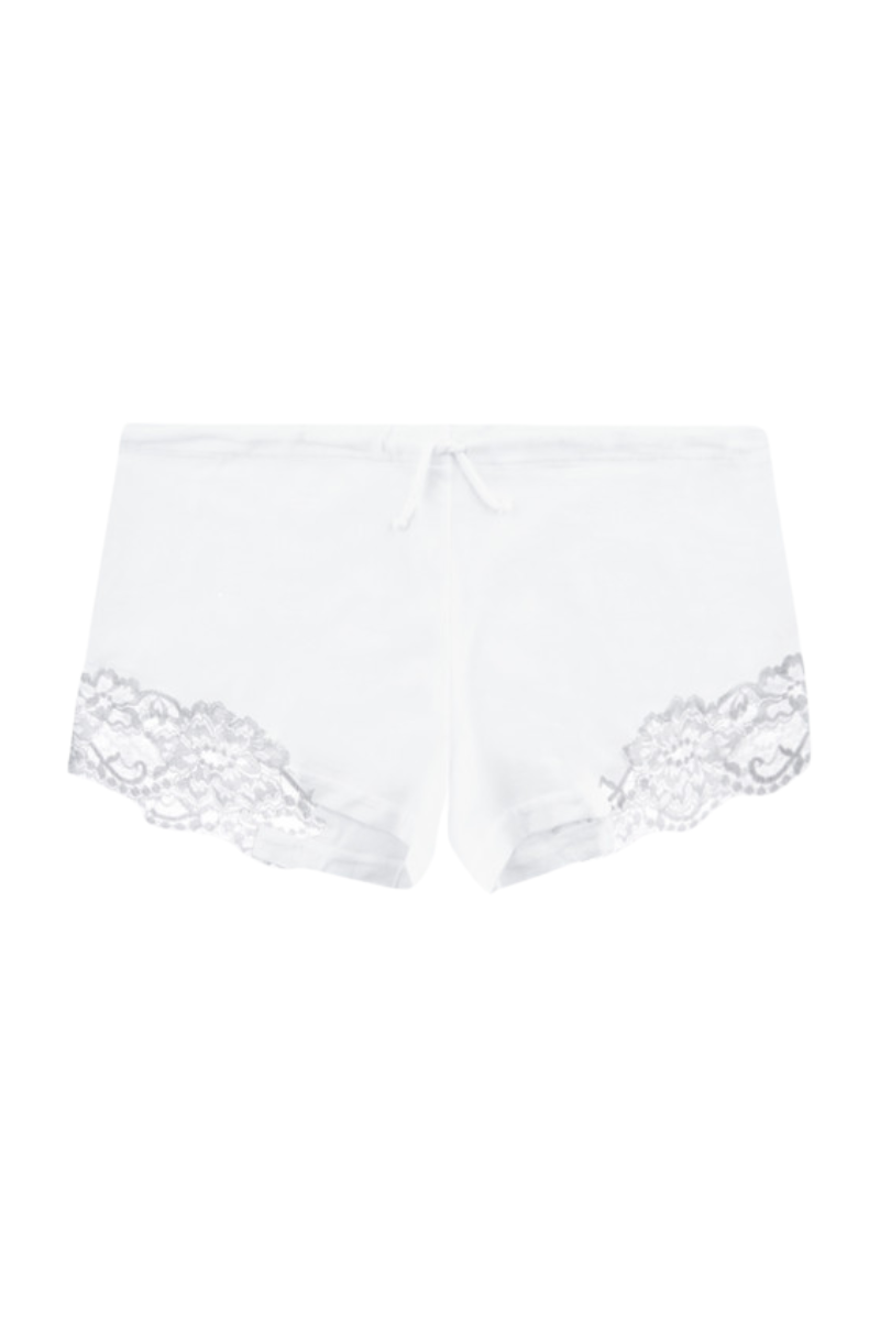 La Perla White Cotton Sleep Shorts