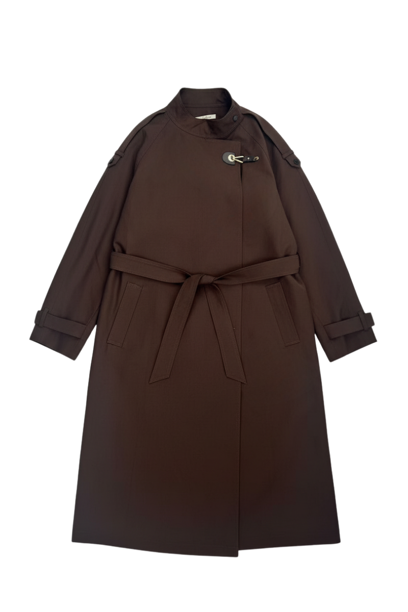 Max Simple Belted Trench_Burgandy