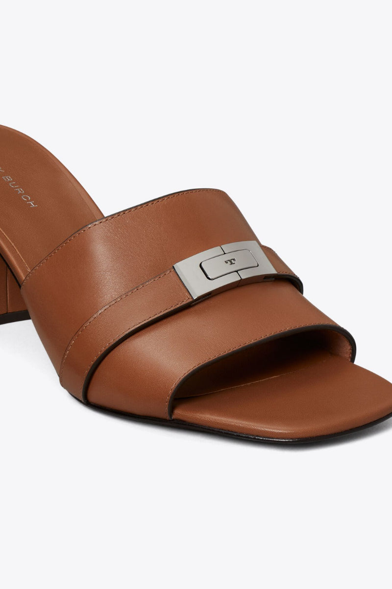 Tory Burch Leelee Heeled Mule 
Aged Tan 181952-252