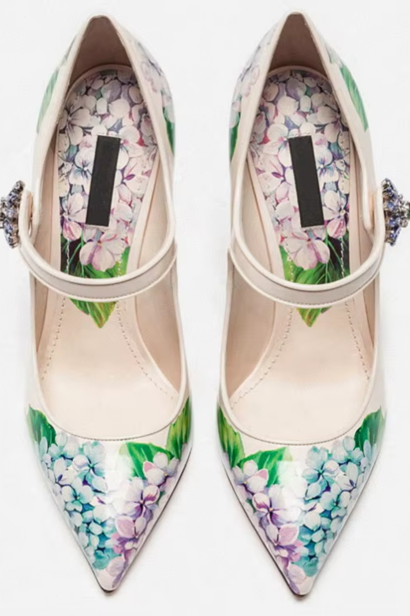 Dolce & Gabbana Multicolor Patent Leather Mary Jane Pumps