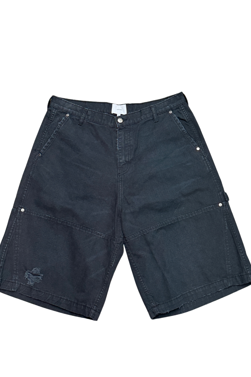 Rhude Black Denim Shorts