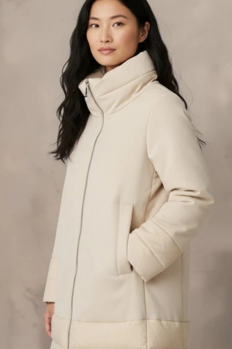 MooRER SORAYA-LE Wool-Cashmere Down Coat Cream