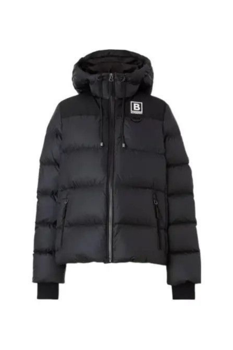 Burberry Letter Graphic Appliqué Nylon Hooded Puffer Jacket
