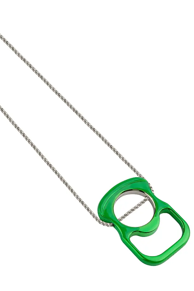 Givenchy G Can Pendant Necklace-Green