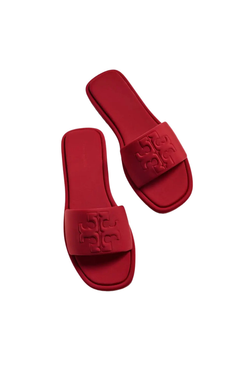 Tory Burch Double T Sport Slide Neoprene Toucan Red 182214-668