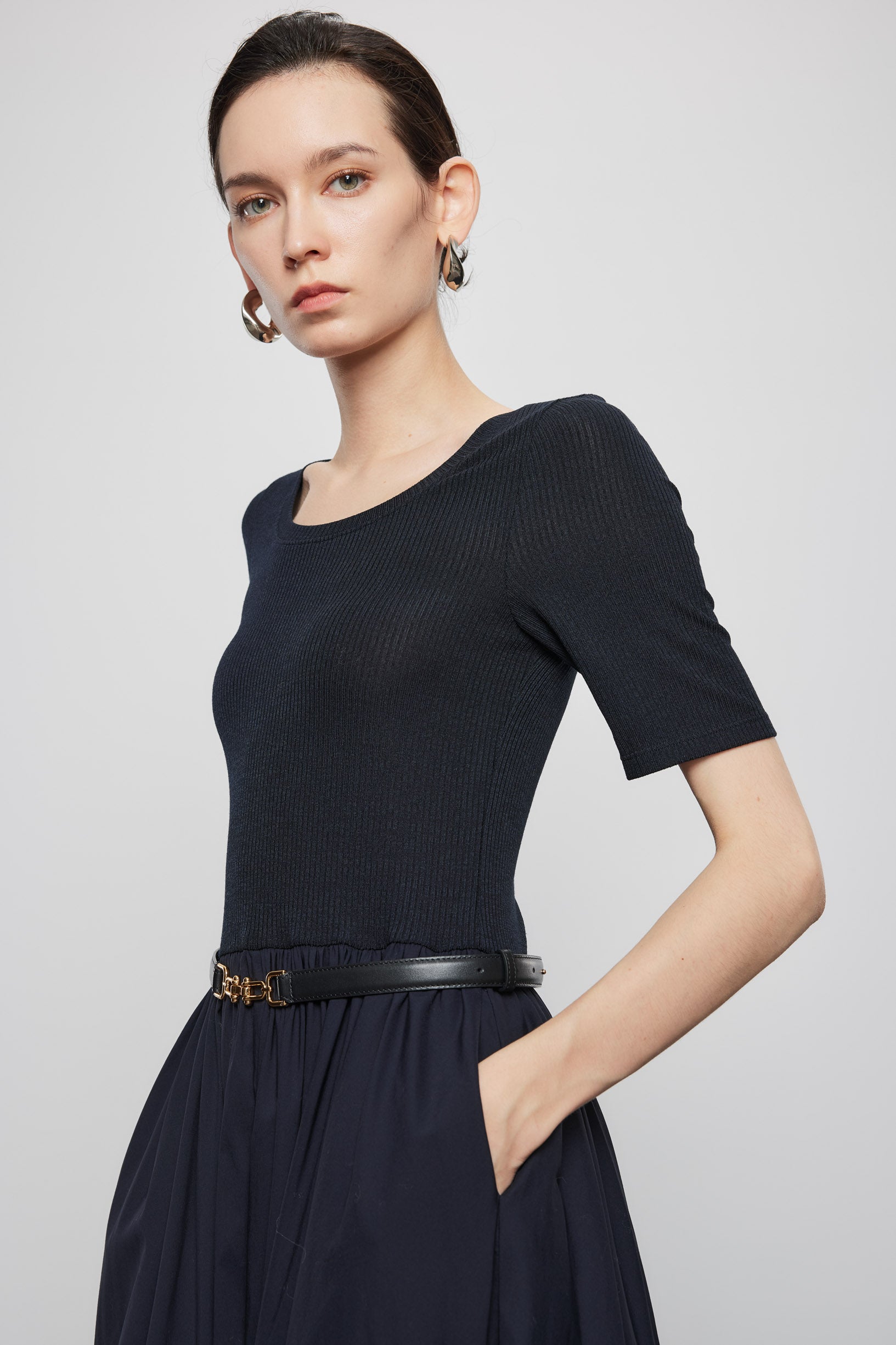 Max Simple Horsebit Belt Black