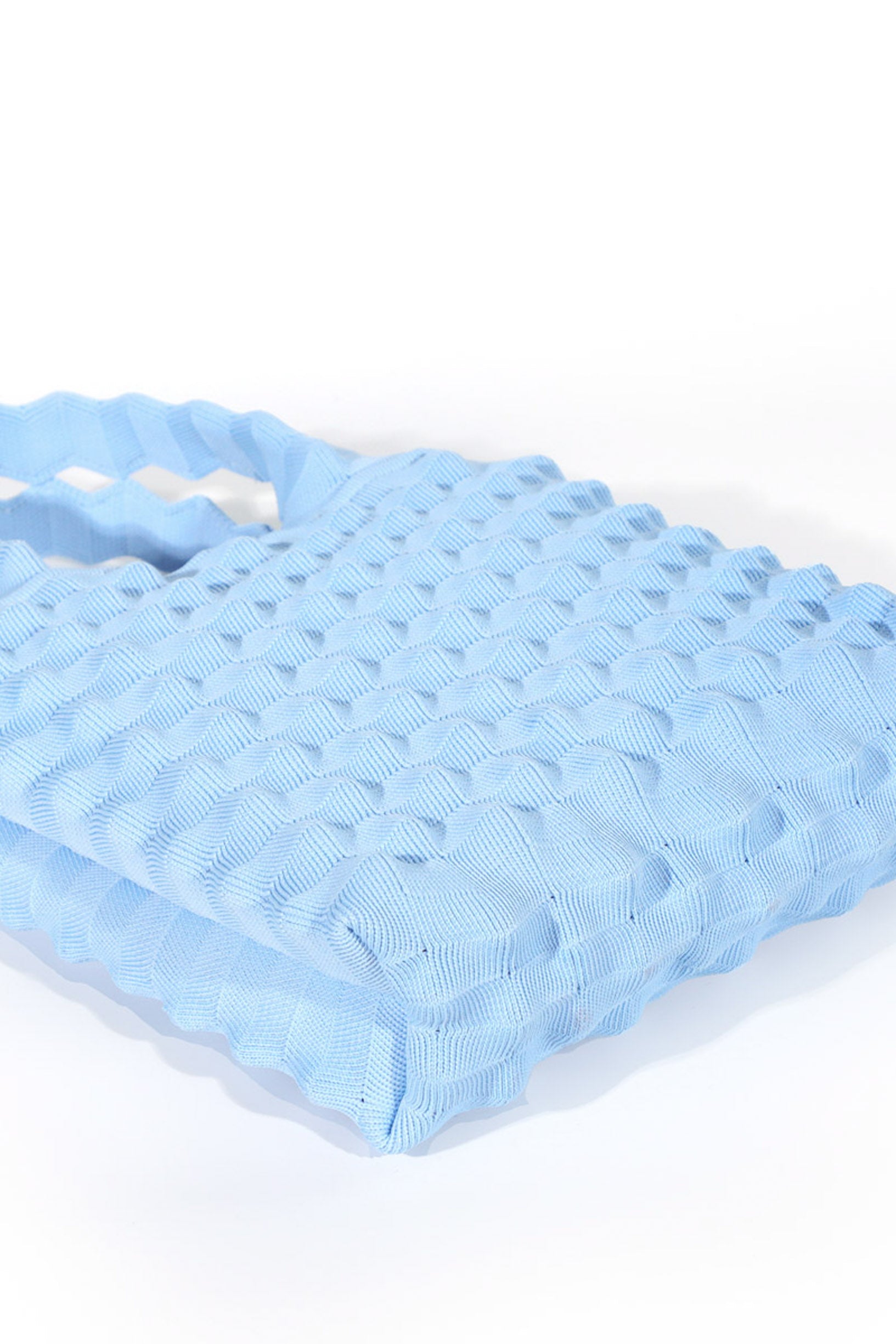 Max Simple Pineapple Knit Bag-Light Blue