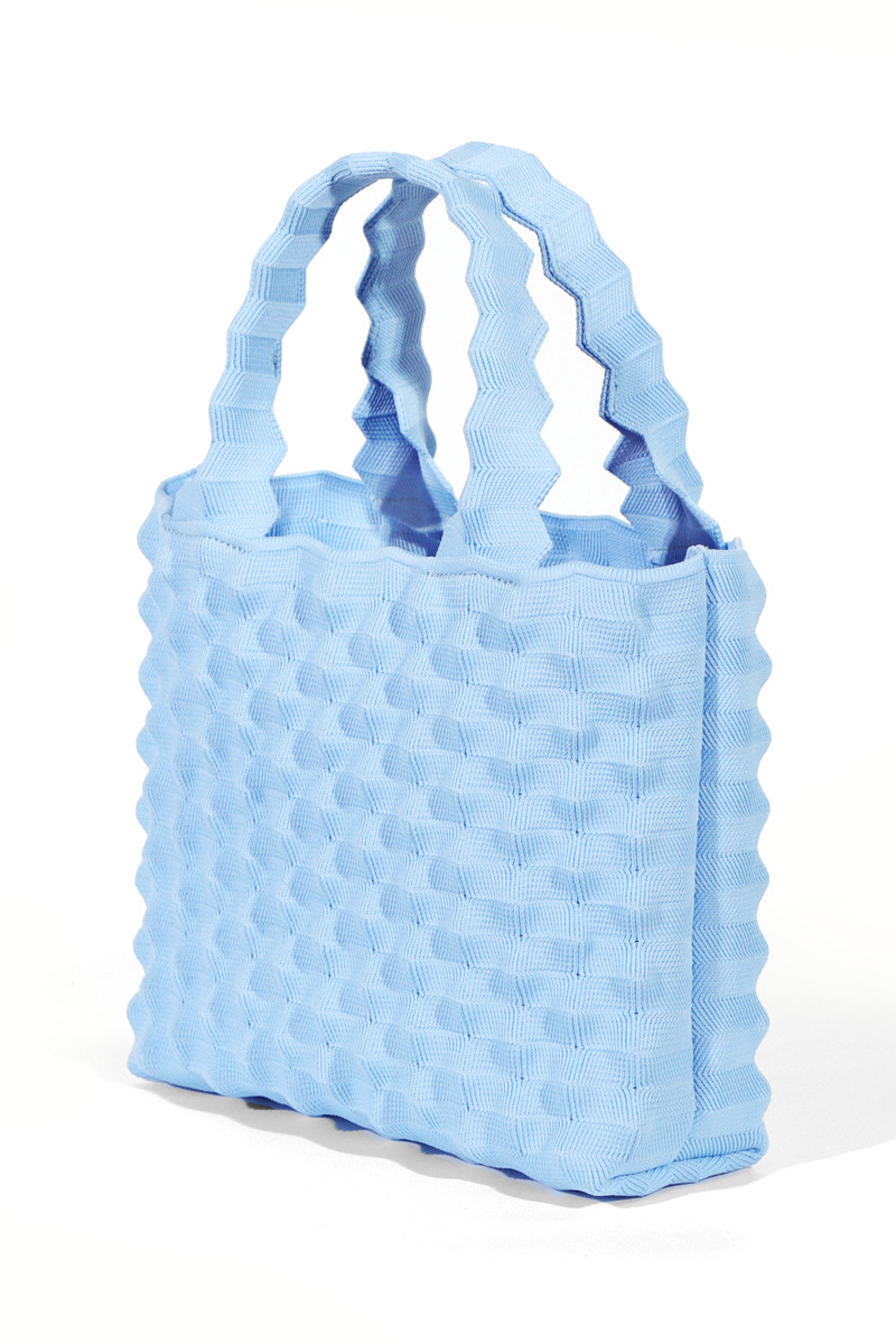 Max Simple Pineapple Knit Bag-Light Blue