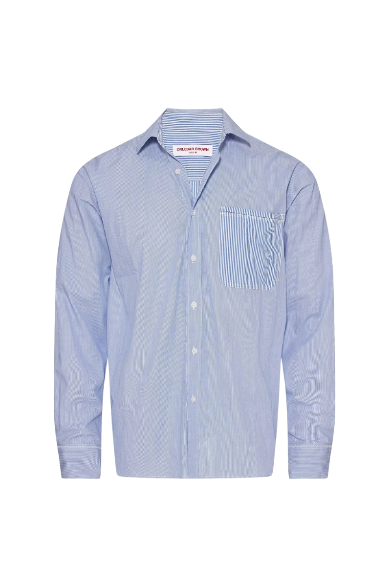 Orlebar Brown GRASMOOR CLASSIC STRIPE-277039-SIGNAL BLUE/WHITE