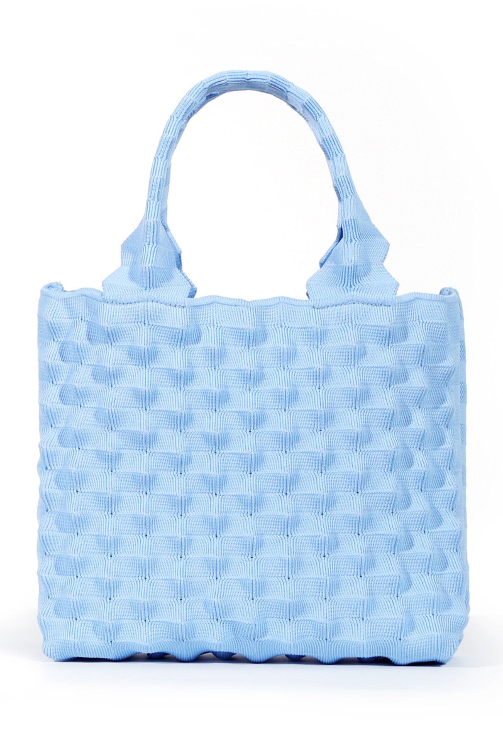 Max Simple Pineapple Knit Bag-Light Blue