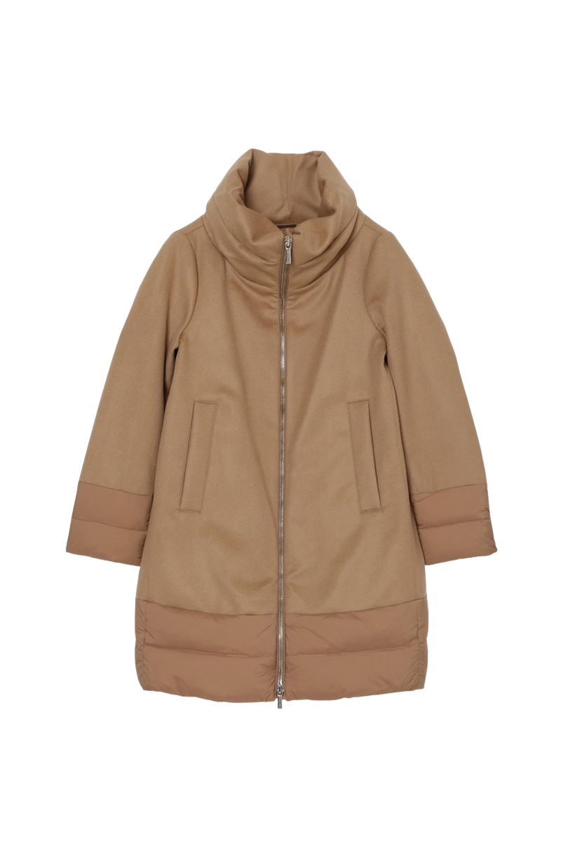 MooRER SORAYA-LE Wool-Cashmere Down Coat Camel
