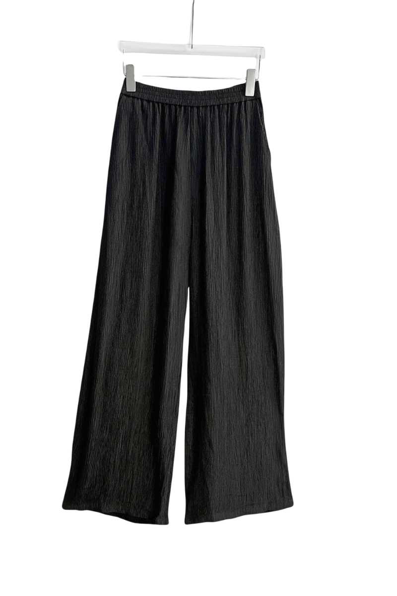 Max Simple Pleated Pants Black