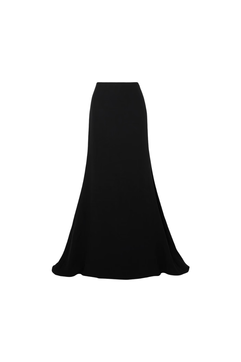 Valentino Garavani Silk-Cady Maxi Skirt Nero 3B0RAAR01MM_0NO