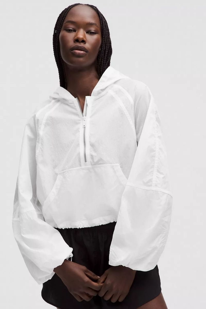 Lululemon Scuba Cropped Anorak-White