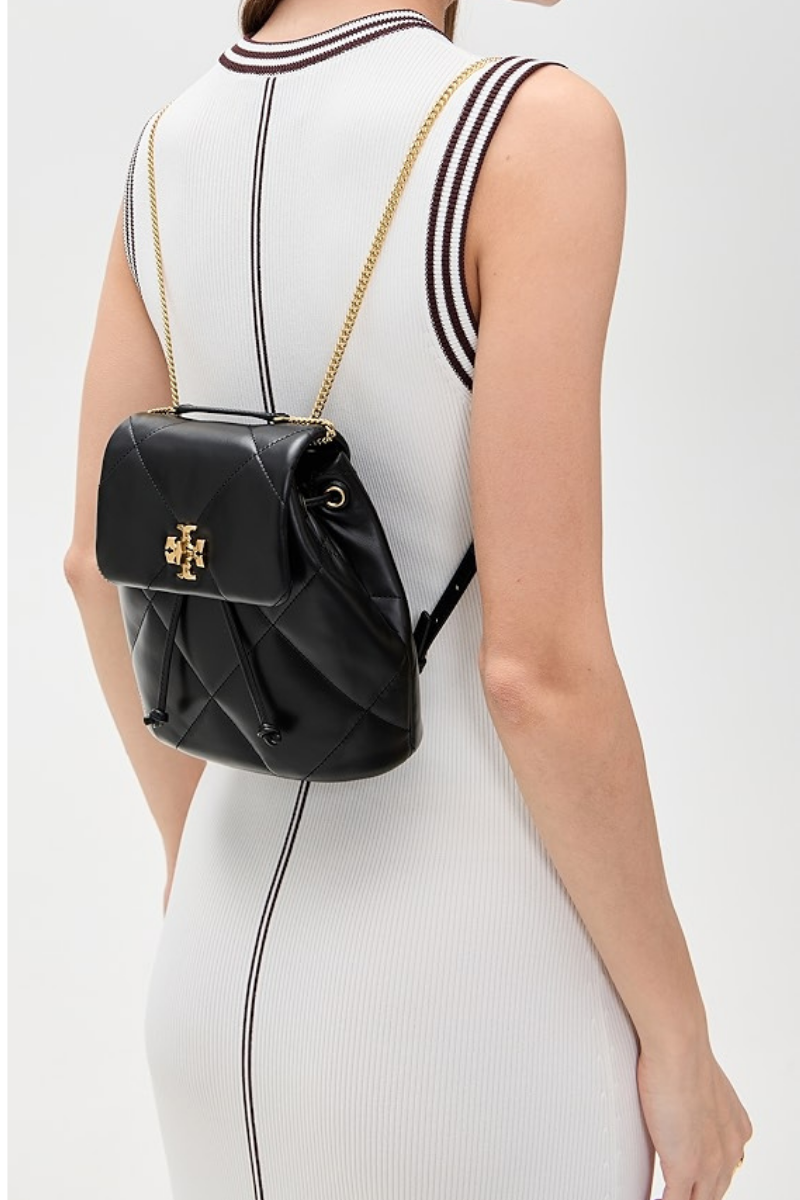 Tory Burch Kira Diamond Quilt Mini Backpack Black 170485-001