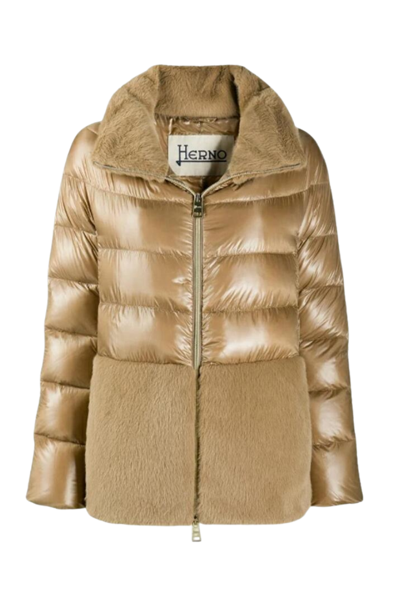 Herno Women's  Panelled Highneck Puffer Jacket