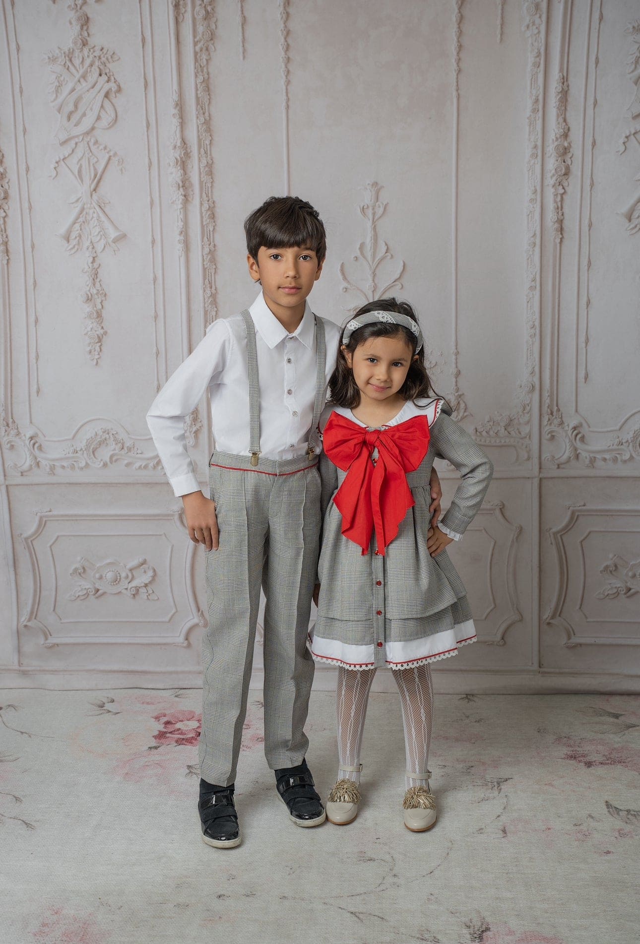 George Tartan Print Top and Pants Set - Petite Maison Kids