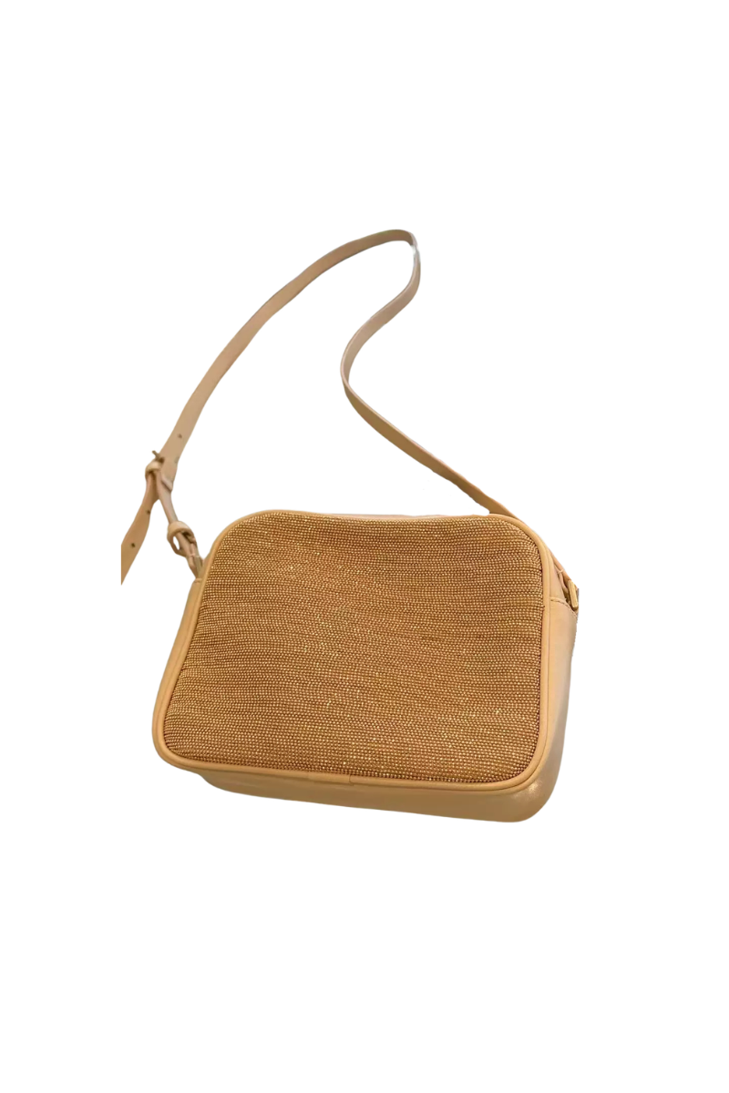 Fabiana Filippi Leather Crossbody Bag Light Beige BGD264A769