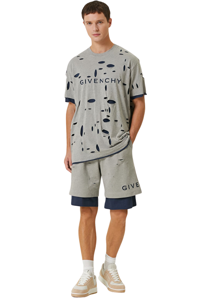 Givenchy Oversized Fit T-Shirt Grey/Blue BM716N3YK1