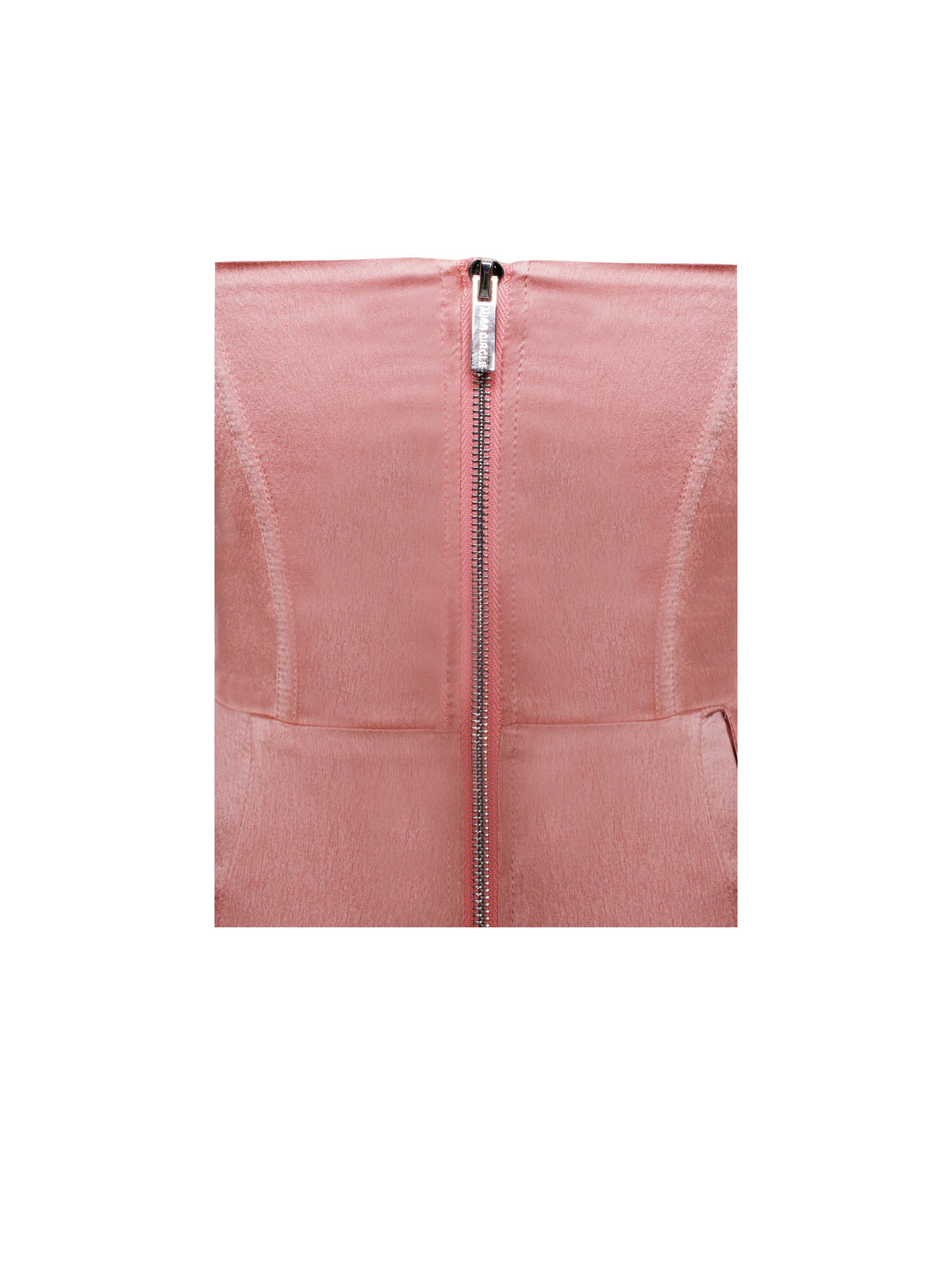 Vanity Blush Pink Satin High Slit Draping Corset Gown With Crystals (Archive Sale)
