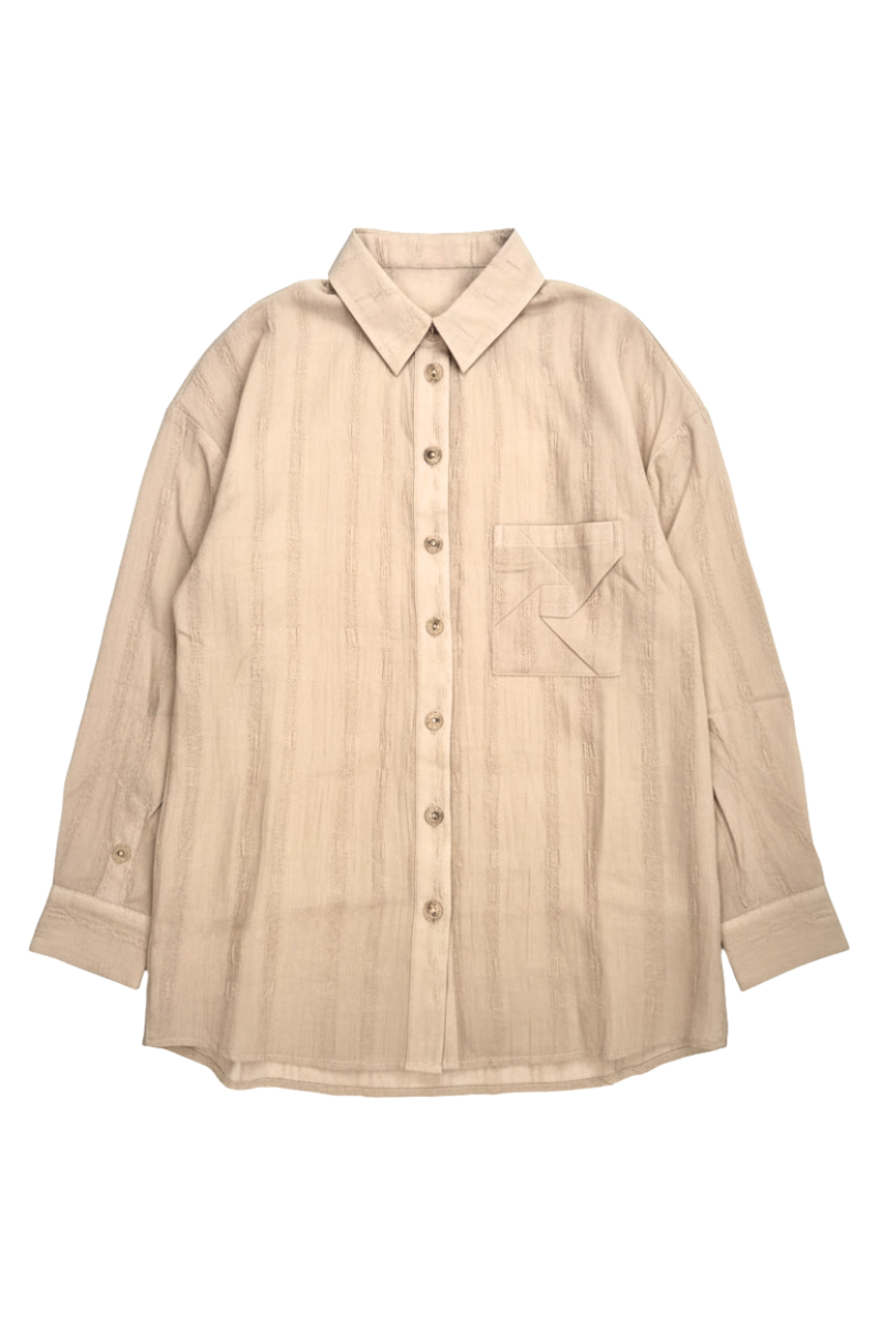 Max Simple Architect Wool Shirt Cinnamon MSBQ252279C