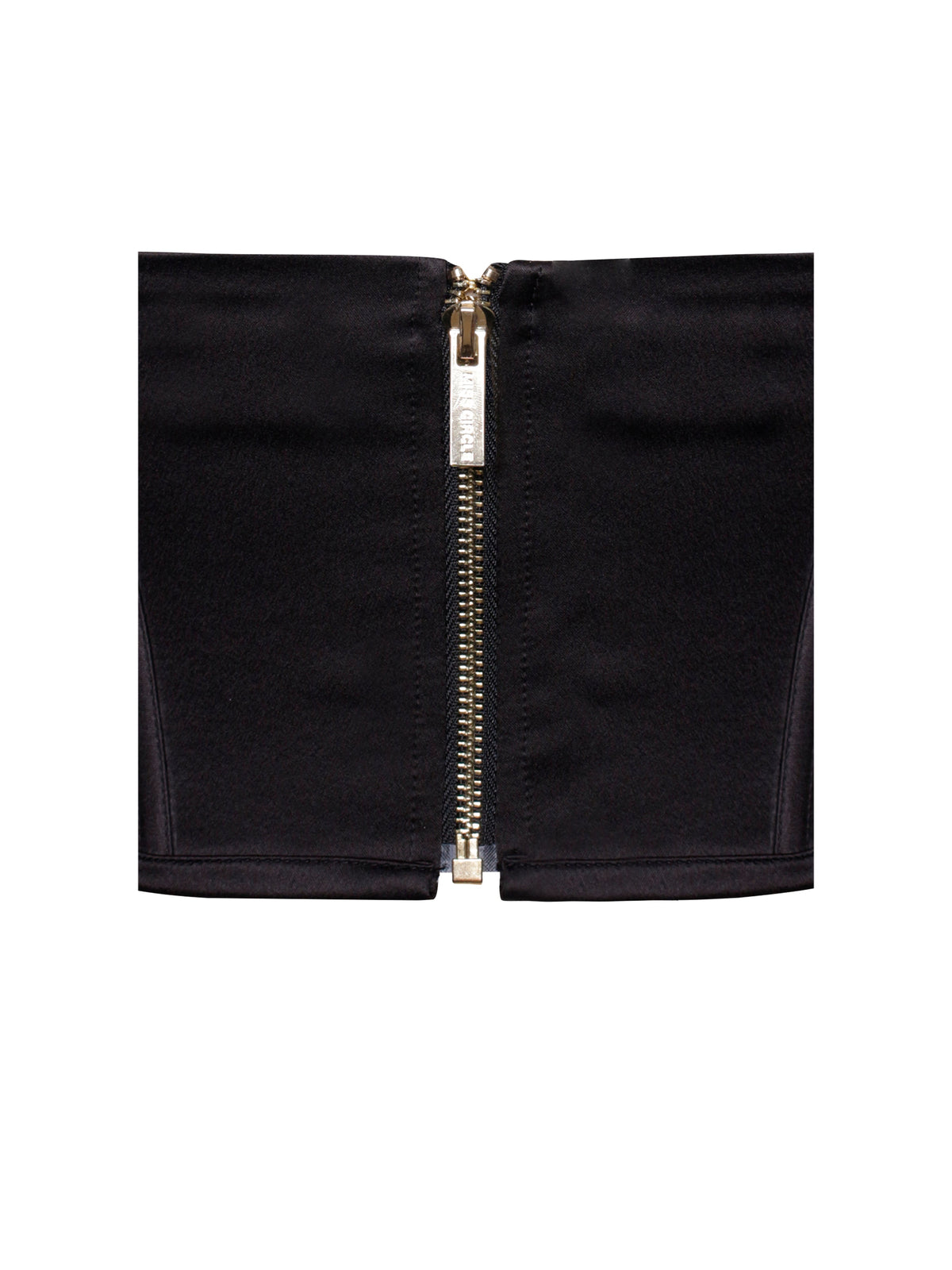 Pixie Black Mesh Sleeve Halter Corset Satin Top (Archive Sale)