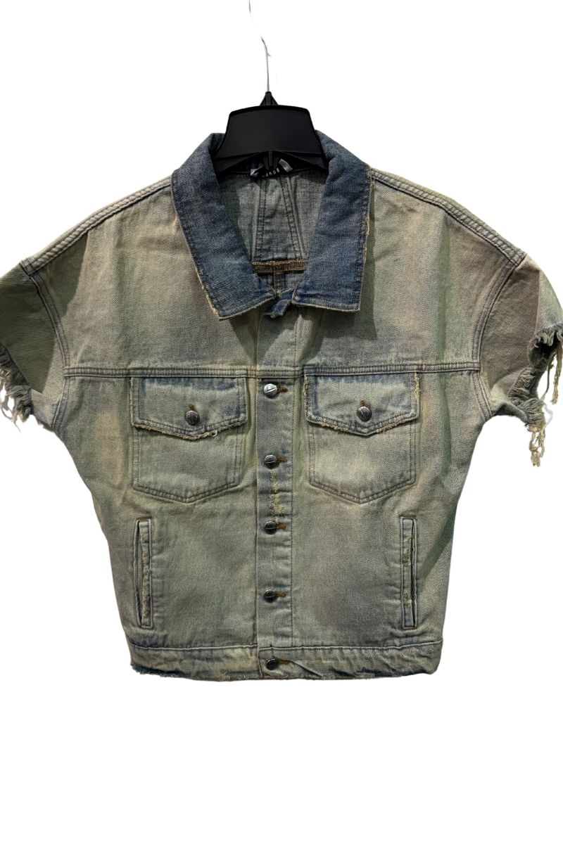 Rhude Washed Denim Vest Jacket