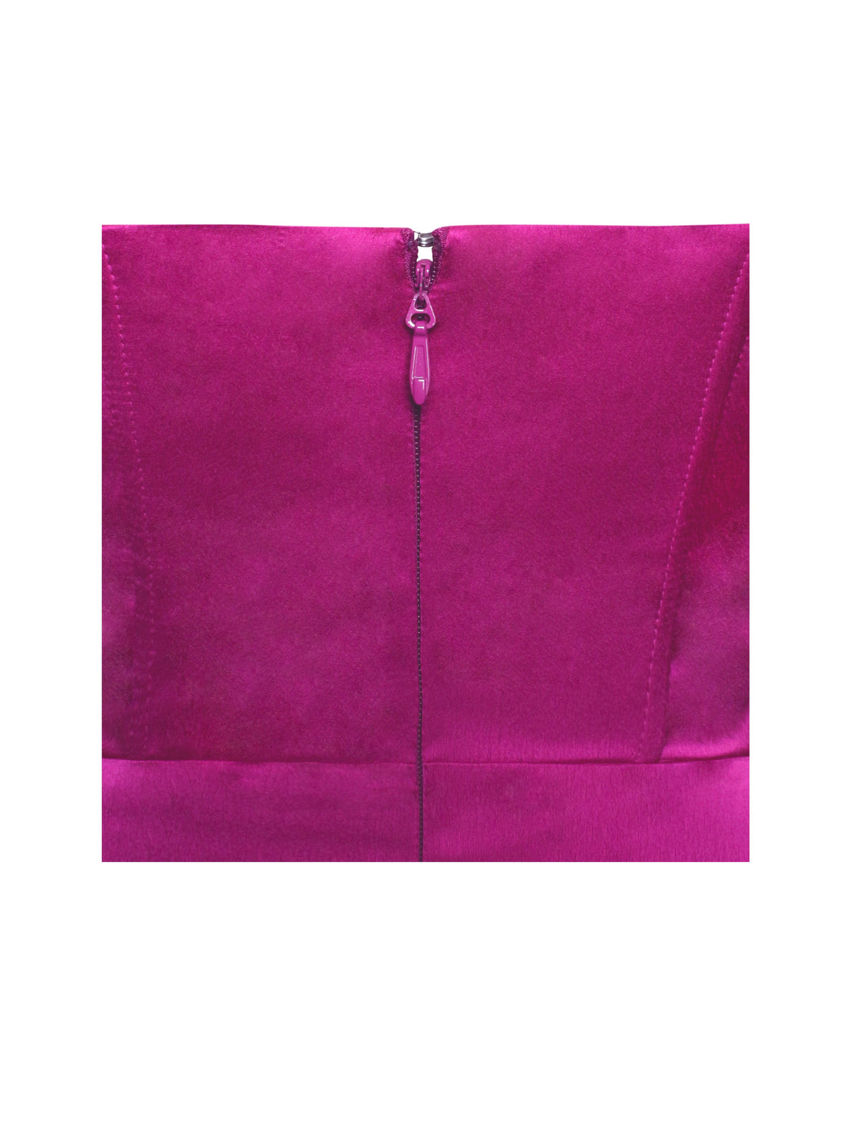Zarah Fuchsia High Slit Corset Satin Dress (Archive Sale)