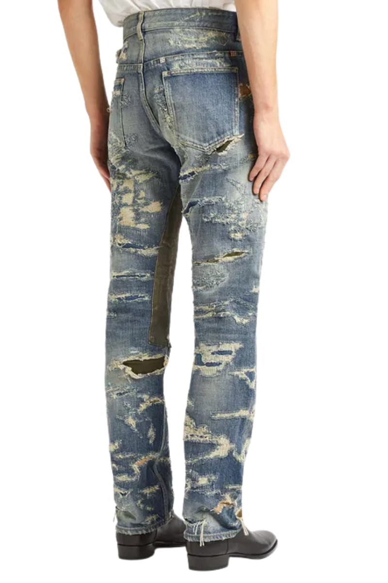 Givenchy Vintage Distress Denim Medium Blue BM50VH5Y5Z
