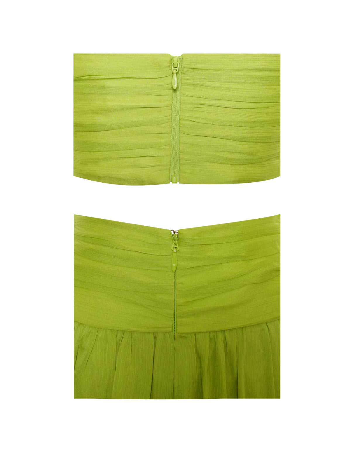 Quinby Lemon Chiffon Pleated Lace Up Maxi Dress (Archive Sale)