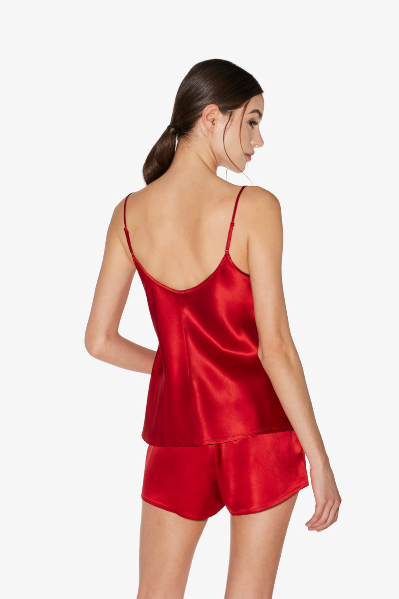 La Perla Silk Camisole In Garnet